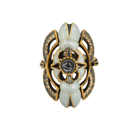 Серебряное кольцо «Скарабеи»