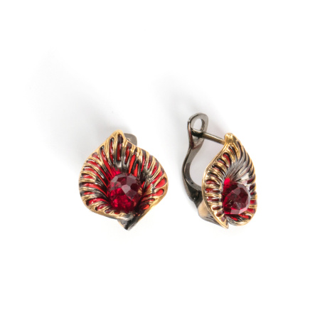 Серебряные серьги «Каллы»
