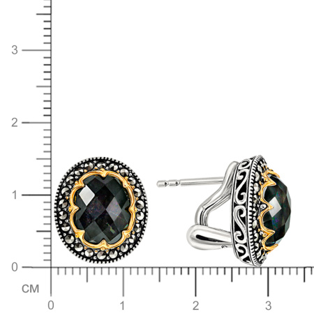 Серебряные серьги ALEXANDRE VASSILIEV с лабрадором