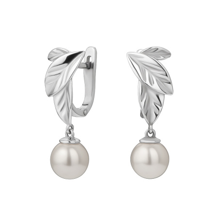 Серьги из серебра с жемчугом