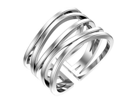 Серебряное кольцо «Линии»