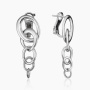 Серебряные серьги «Звенья»
