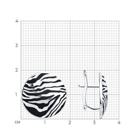 Серьги из серебра с эмалью