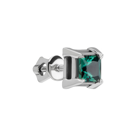 Моносерьга из серебра с ониксом