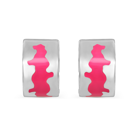 Серебряные серьги с эмалью «Диско»