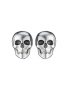 Серебряные серьги-пусеты «Черепа»