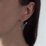 Серебряные серьги «Гитара»
