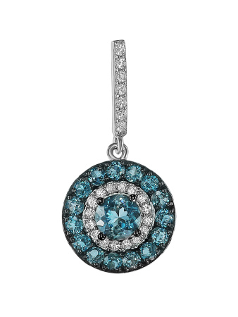 Подвеска с лондон топазом и фианитами
