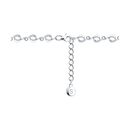 Серебряный браслет с топазами и фианитами