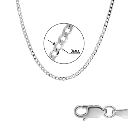 Цепь серебряная «Панцирная»