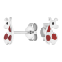 Серьги серебряные «Жираф» с эмалью