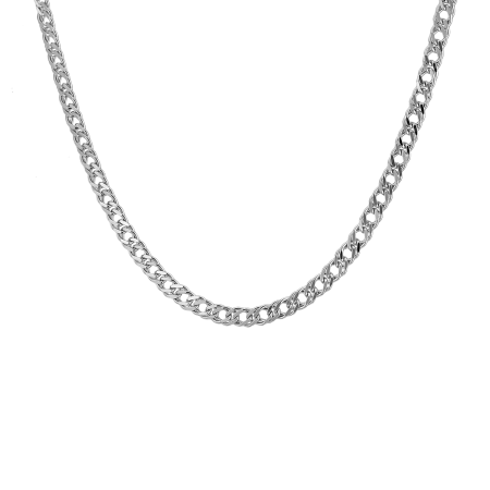 Цепь серебряная «Двойной ромб»