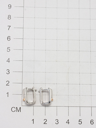 Серьги из серебра с бриллиантом