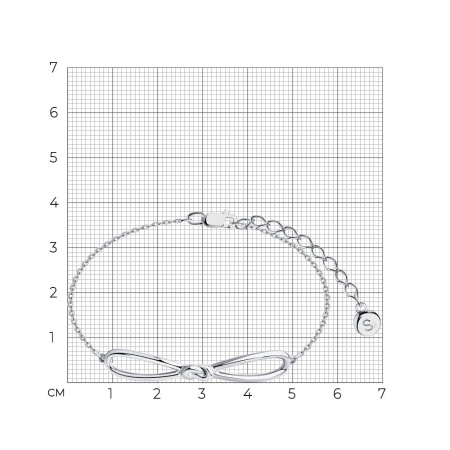 Браслет из серебра «Бант»