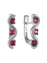 Серьги «Ягоды» с натуральным рубином