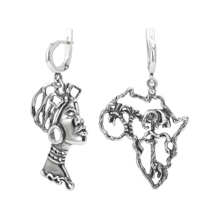 Серебряные серьги «Колыбель человечества»