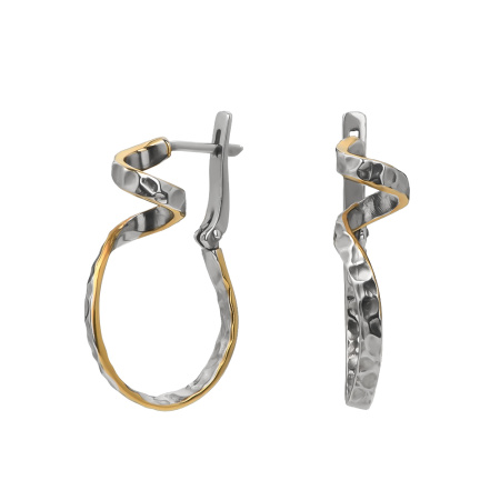 Серьги из серебра в позолоте