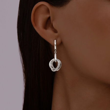 Серьги из серебра с бриллиантами