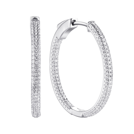 Серьги из серебра конго с фианитами