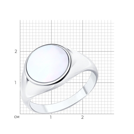 Кольцо из серебра с перламутром