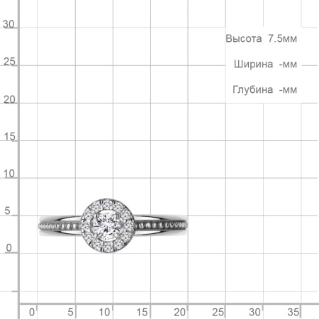 Серебряное кольцо с фианитами
