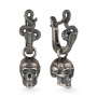 Серьги из серебра «Череп»