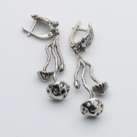 Серебряные серьги «Лесная сказка»