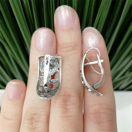 Серебряные серьги «Роуз»