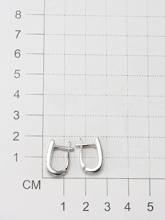 Серебряные серьги с бриллиантом