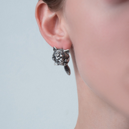 Серебряные серьги «Кошарики»