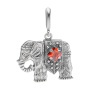 Подвеска из серебра с фианитом «Слон»