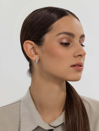 Серьги из серебра с бриллиантами