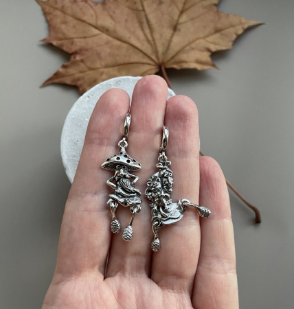 Серебряные серьги «Дискотека»