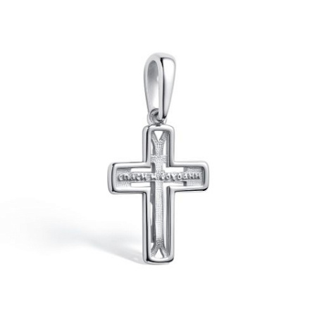 Крест из серебра с бриллиантом