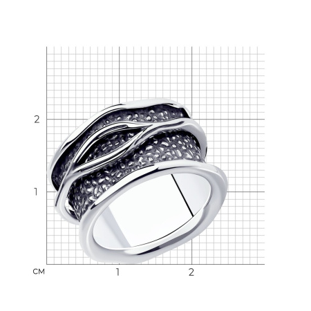 Кольцо из серебра с чернением