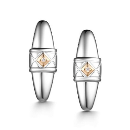 Серебряные серьги с бриллиантами