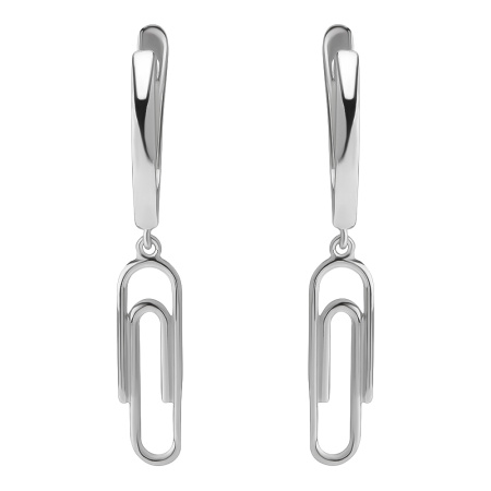 Серьги из серебра «Скрепки»