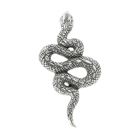 Брошь из серебра «Змея»