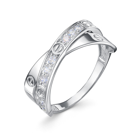 Серебряное кольцо с фианитами