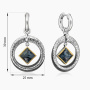 Серьги из серебра с камнем питерсит