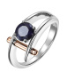 Кольцо из серебра с натуральным сапфиром