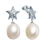 Серьги из серебра с жемчугом