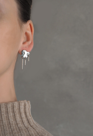 Серебряные серьги «Улетай, туча»
