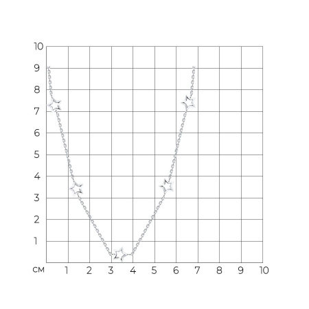 Колье из серебра «Звезда»