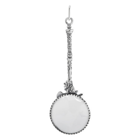 Кулон-подвеска с увеличительным стеклом из серебра