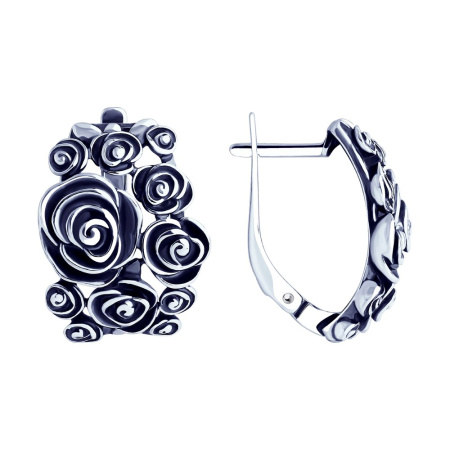 Серьги из чернёного серебра