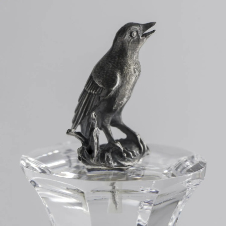 Графин для водки из серебра «Жаворонок» с чернением