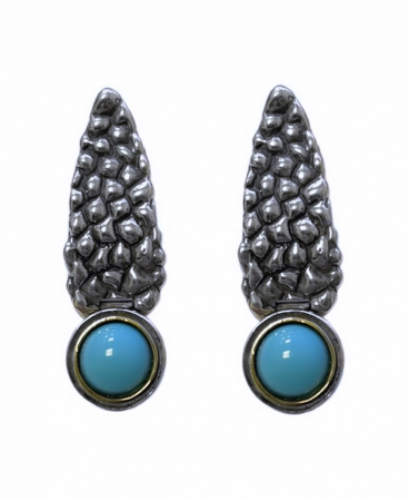 Серебряные серьги с бирюзой