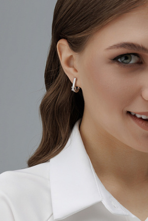 Серьги из серебра с бриллиантами