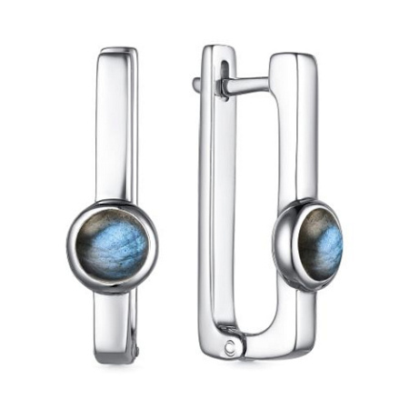 Серьги из серебра с лабрадоритом